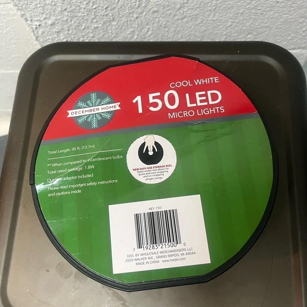 Cool White 150-Bulb Micro LED Lights 43 ft Indoor/ Outdoor
